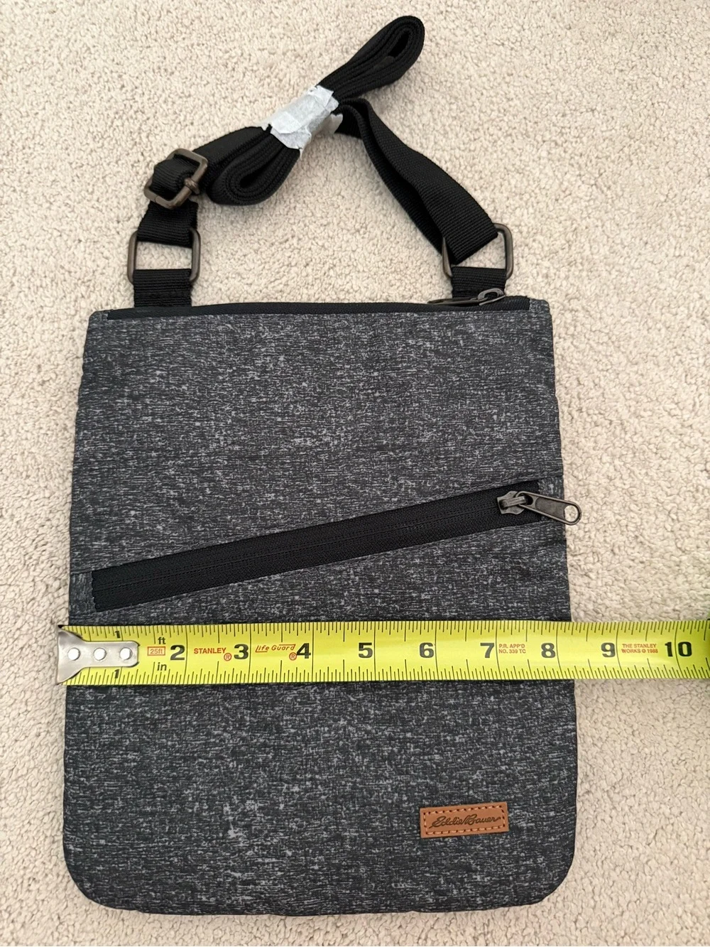 Eddie Bauer Slate Gray Crossbody Bag - Compact Everyday Shoulder Bag - NWOT